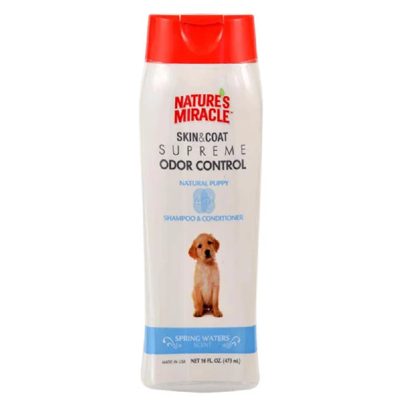 Pet toysNatures Miracle Supreme Odor Control Natural Puppy Shampoo Plus Conditioner 16oz