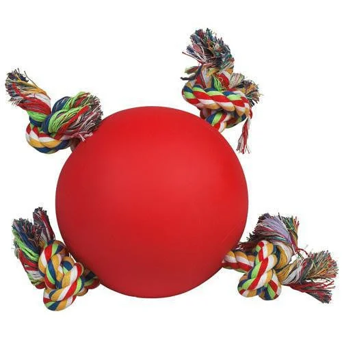 - How to choose pet toys6.5 Inch Red Tuggy Ball With Rope Dog Toy