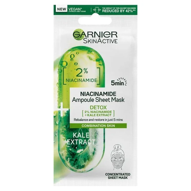 - Car dog seat beltGarnier SkinActive Niacinamide Detox Ampoule Sheet Mask Kale   15g