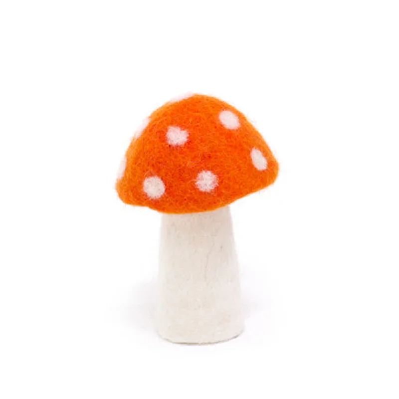 - Parrot climbing and standing wooden frameMuskhane Felt Mushroom Dotty Large 11cm Orange