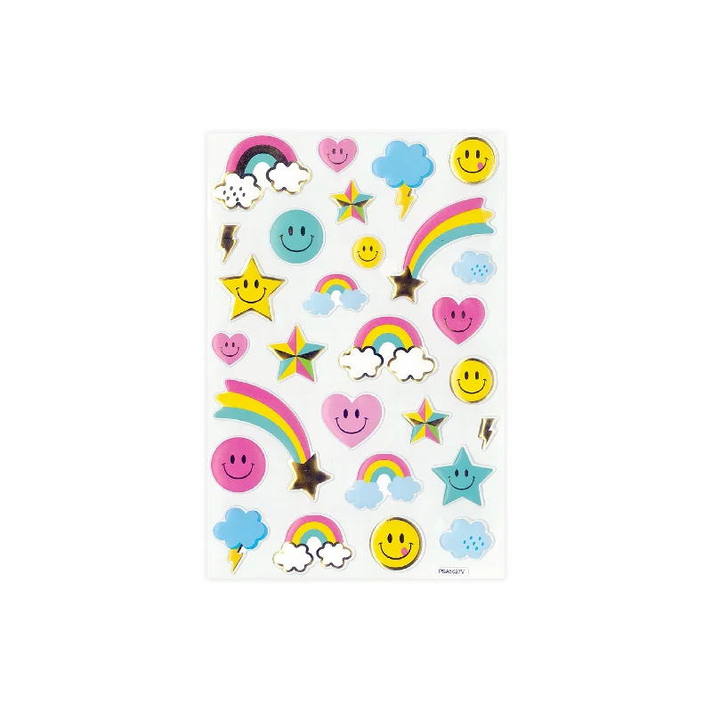  -Anti-scratch scratching board AND cat bed in onePuffy Smiley Rainbow Weather Stickers