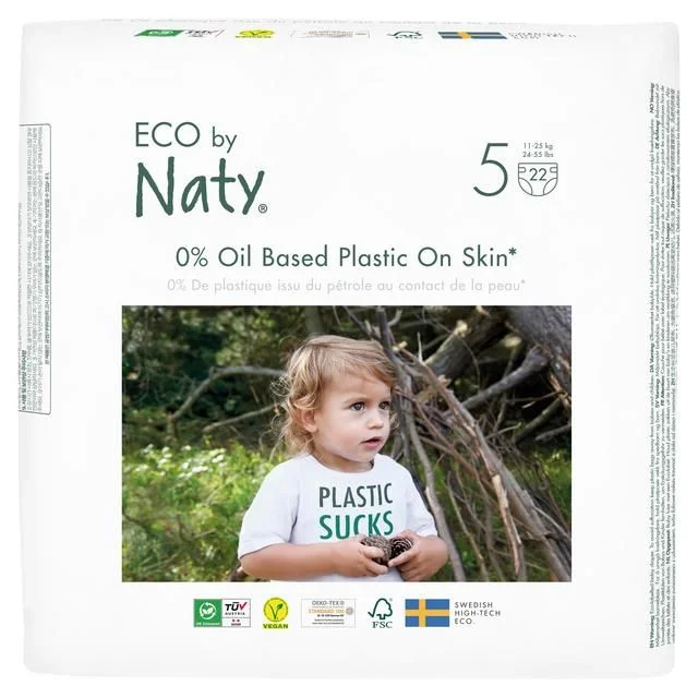 - Natural latex pet mattressEco by Naty Nappies Size 5 (11-25kg)   22 per pack