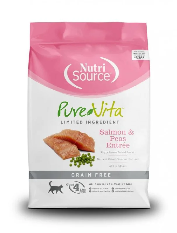    - Cat food for coat health  NutriSource® PureVita™ Grain Free Salmon and Peas Dry Cat Food