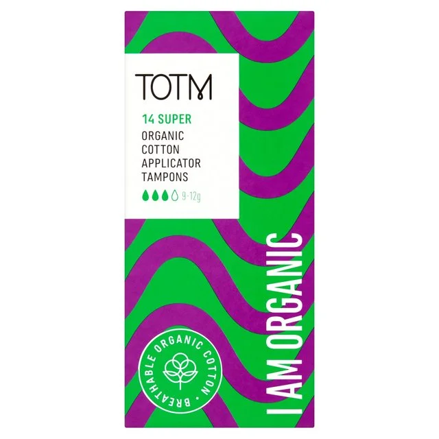 ---TOTM Organic Cotton Applicator Tampons Super   14 per pack