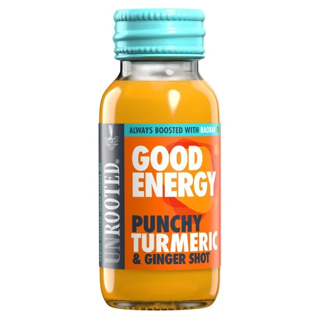 - ​​Christmas pet Christmas clothingUnrooted Drinks Good Energy Punchy Turmeric & Ginger Single Shot   60ml