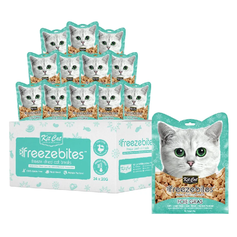    - Hypoallergenic cat food  [CTN OF 24] Kit Cat Freeze Bites Cat Treat - Foie Gras (15g)