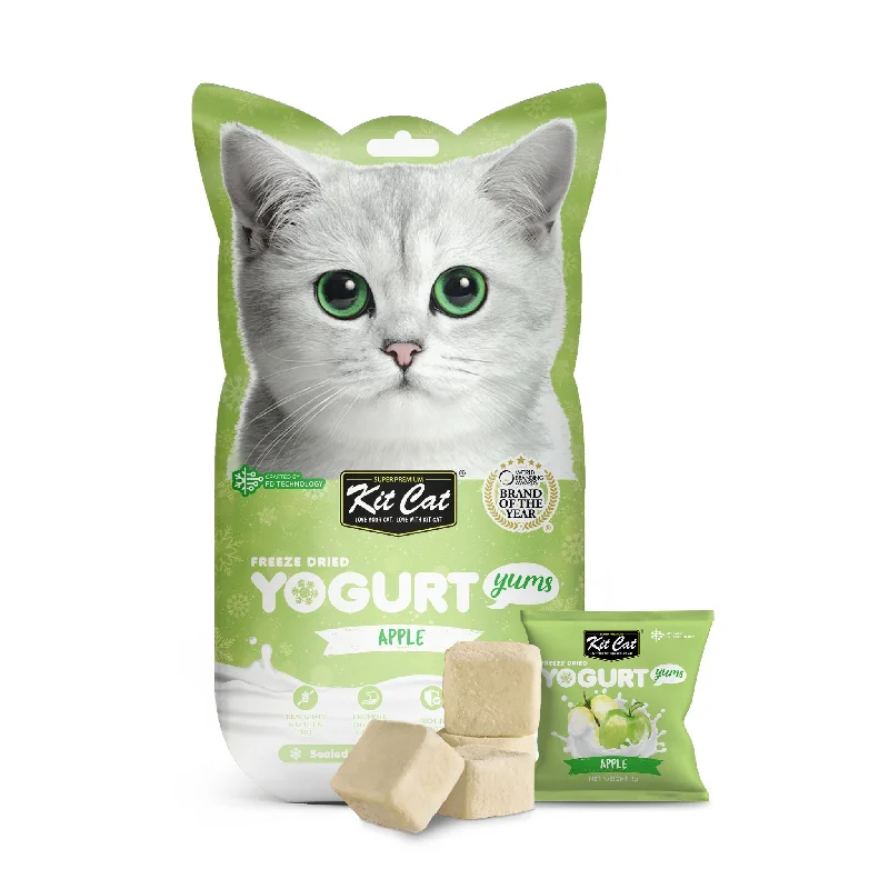 4. **Price and Purchasing**  Kit Cat Freeze Dried Yogurt Yums Cat Treat - Apple (10pcs)