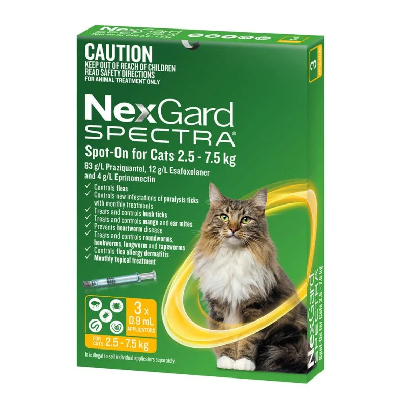 - Pet monitor with cameraNexGard Spectra Spot on For Cats 2.5kg - 7.5kg