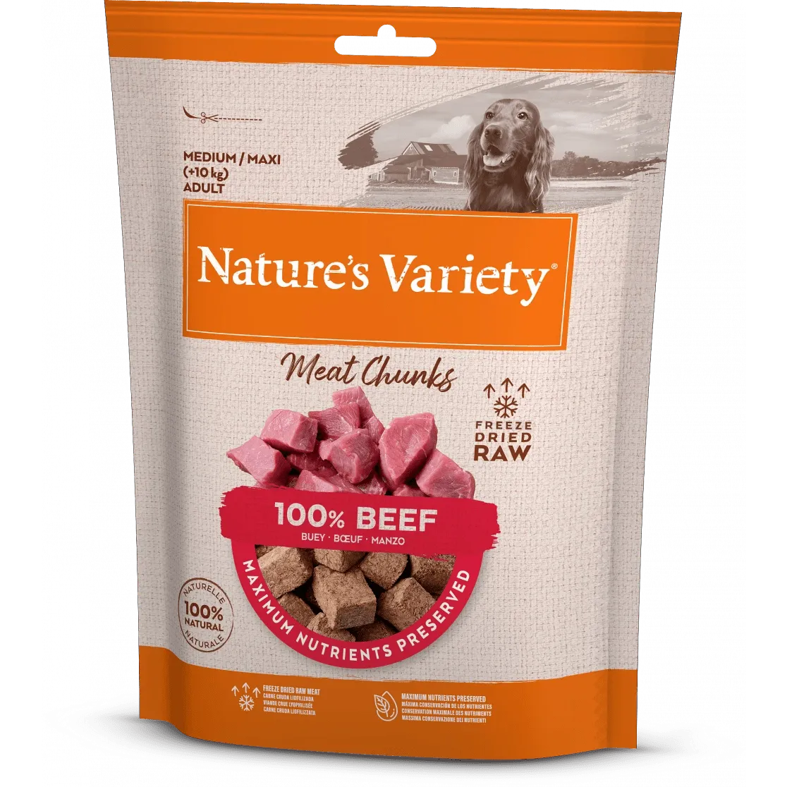 - Winter dog thick down jacketNATURE'S VARIETY Dog Freeze Dried Meat Chunks 100% Beef Chunks For Adult Dogs 50g