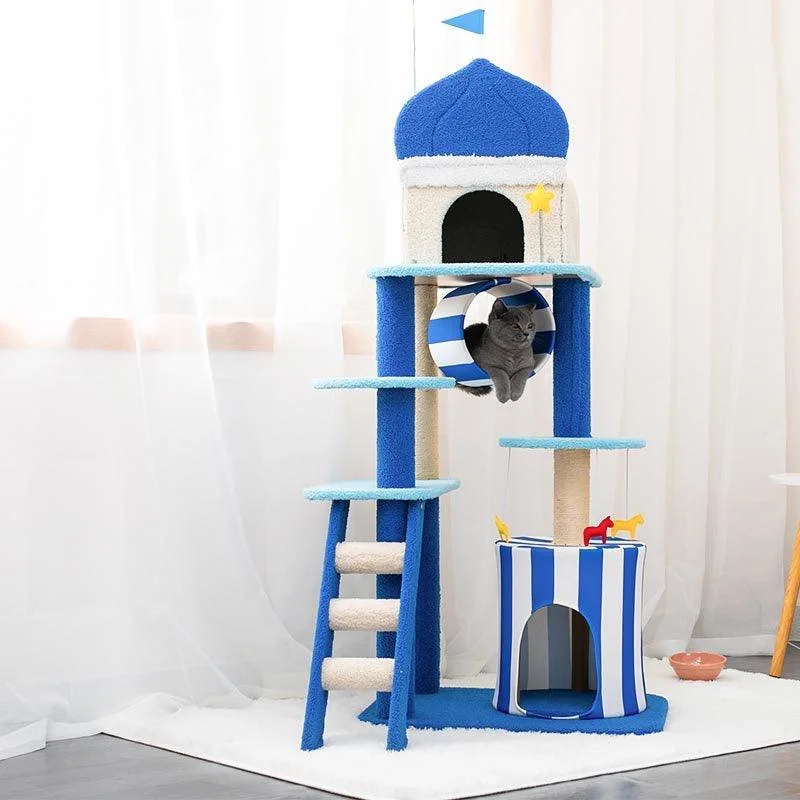 - Natural latex pet mattressMARTINA 138-147cm Aegean Sea Cat Tree