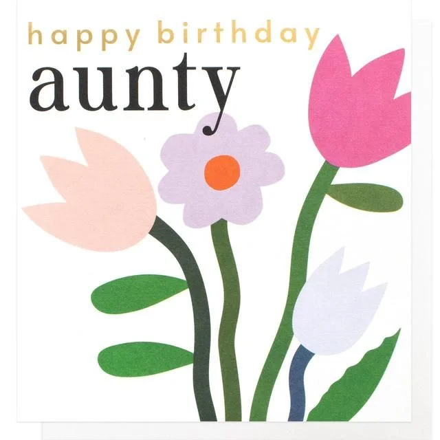 Pet ProductsFlowers Aunty Birthday Card