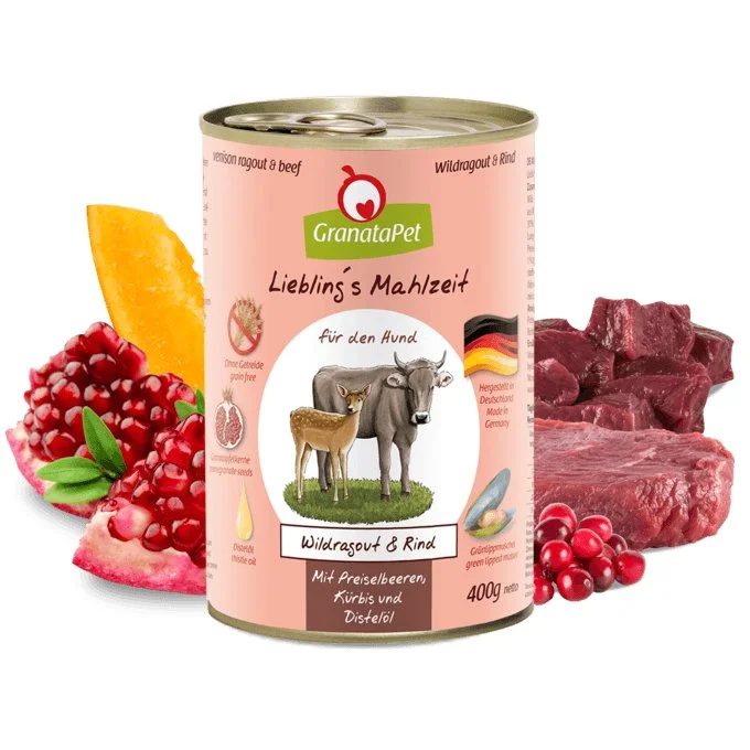 - Air box TSA certified check-inGRANATAPET Dog Lieblings Mahlzeit Venison Ragout & Beef