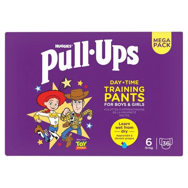 ---Huggies Pull Ups Day Time Unisex Training Nappy Pants -Size 6 MEGA 36 Pants   36 per pack