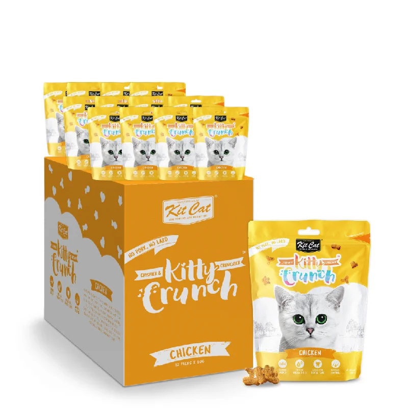    - Indoor cat food  [CTN OF 12] Kit Cat Kitty Crunch Cat Treat - Chicken (12x60g)