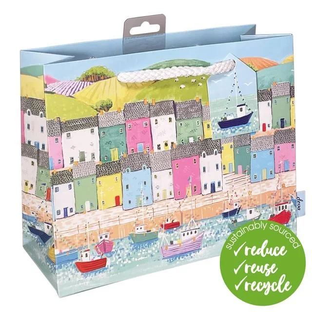 ---Coastal Cottages Medium Gift Bag