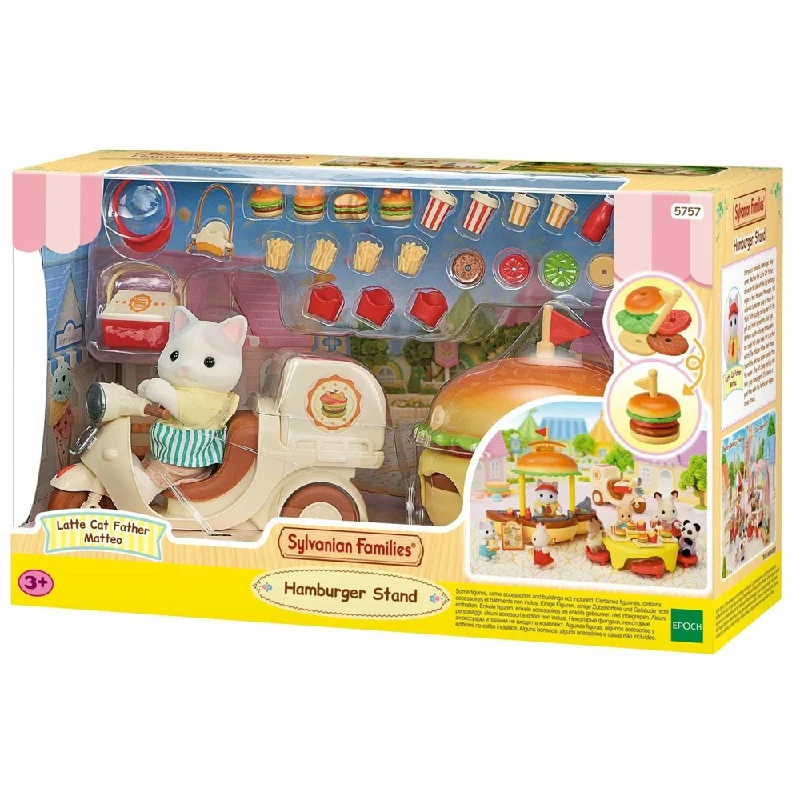 - Parrot climbing and standing wooden frameSylvanian Families Hamburger Stand Set