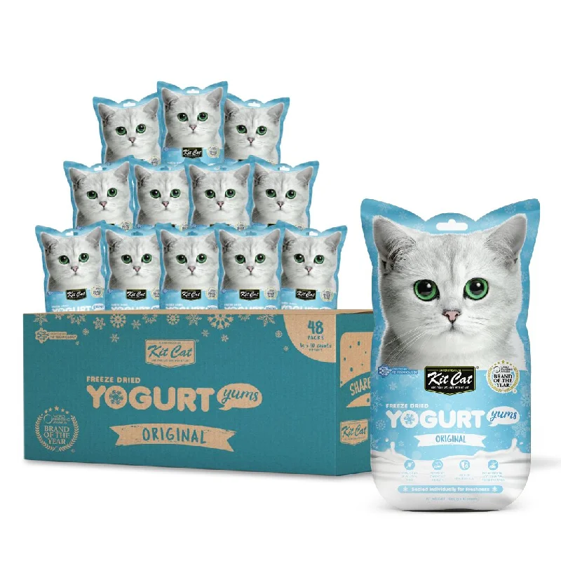    - High-fiber cat food  [CTN OF 48] Kit Cat Freeze Dried  Yogurt Yums Cat Treat - Original (10pcs/pkt)