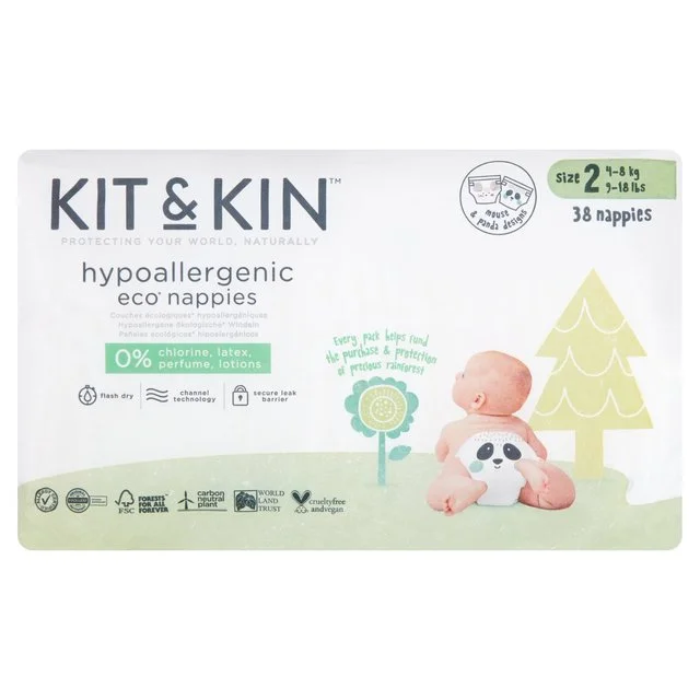 - Degradable pet feces bagKit & Kin Eco Nappies Size 2 (4-8kg)   38 per pack