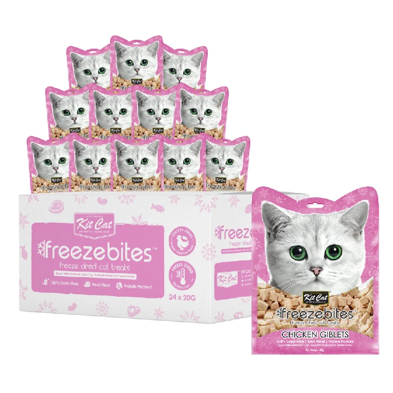    - Senior cat food  [CTN OF 24] Kit Cat Freeze Bites Cat Treat - Chicken Giblets (15g)