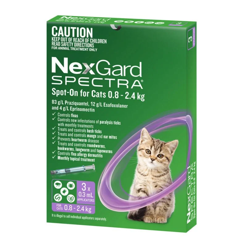 - Remote interactive pet feederNexGard Spectra Spot on For Cats 0.8kg-2.4kg