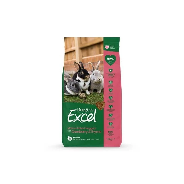 - Remote interactive pet feederBurgess Excel Mature Rabbit Food with Cranberry & Thyme   1.5kg