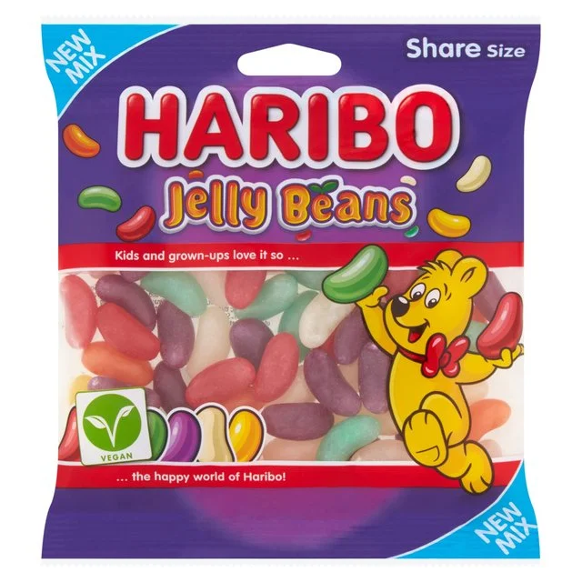 - Air box TSA certified check-inHaribo Jelly Beans Vegan Sweets Sharing Bag   140g