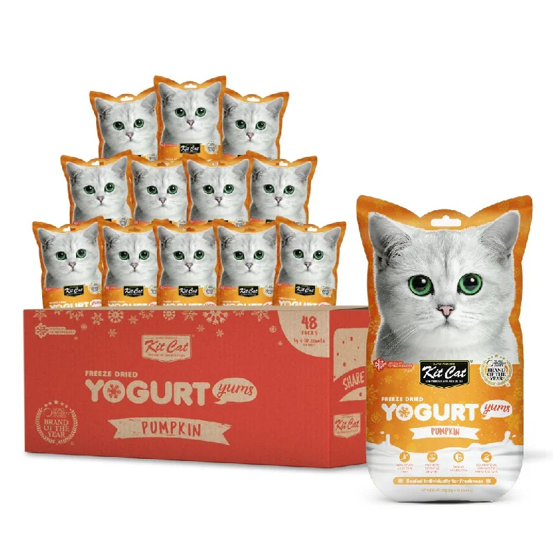    - Where to buy imported cat food  [CTN OF 48] Kit Cat Freeze Dried Yogurt Yums Cat Treats - Pumpkin (10pcs/pkt)