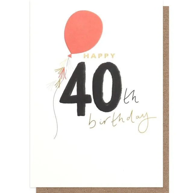 - Dog heart rate monitoring collarBalloon Happy 40th Birthday Card