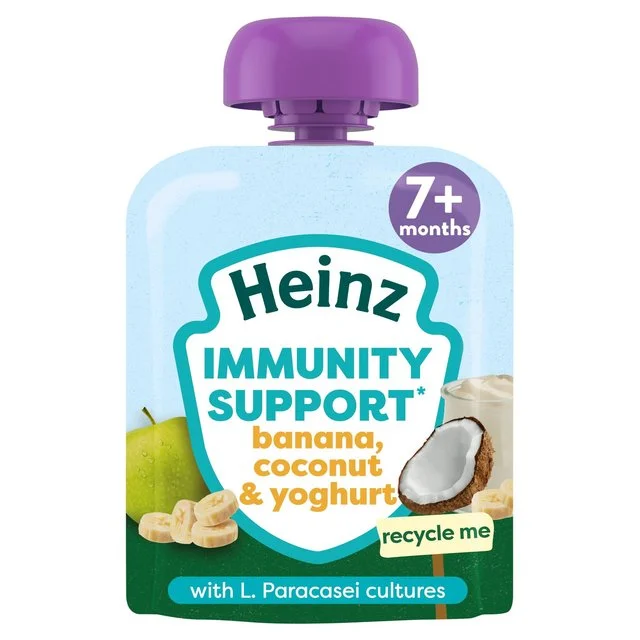 - Remote interactive pet feederHeinz Immunity Support Baby Food Banana Apple Coconut & Yoghurt 7m+   85g