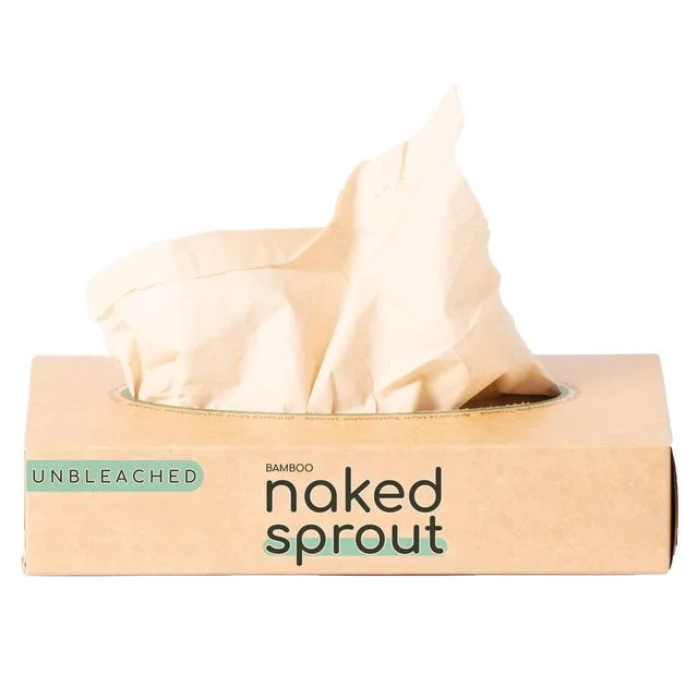 Pet ProductsNaked Sprout Unbleached Bamboo Facial Tissues   100 per pack