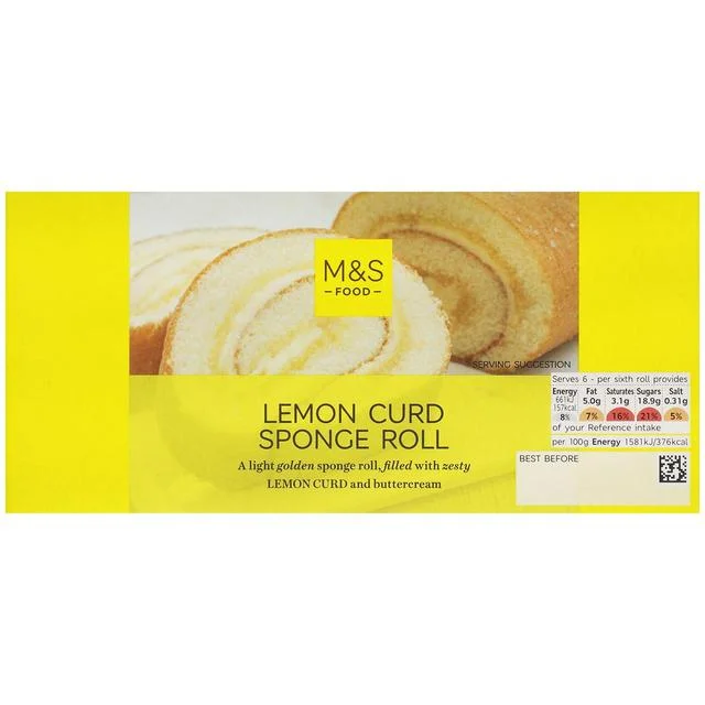 - Remote interactive pet feederM&S Lemon Curd Sponge Roll   250g