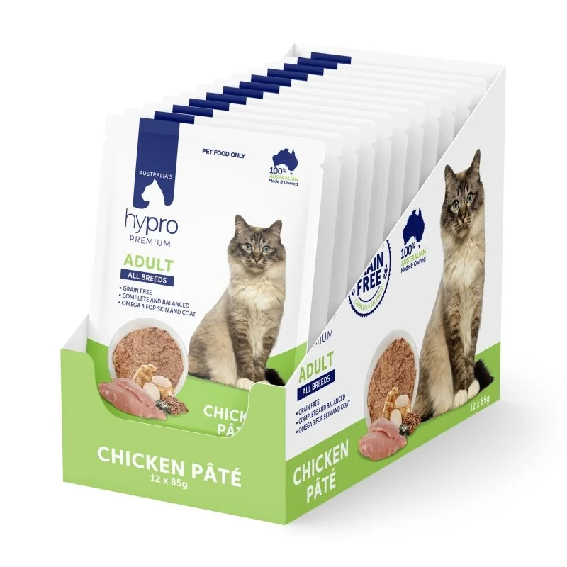 - Cat hair ball removal and hair removal creamHypro Premium Grain Free Chicken Pâté - Adult Cat 12Pk