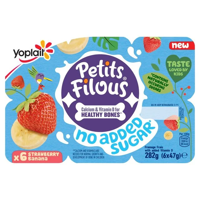 - ​​Christmas pet Christmas clothingPetits Filous Kids No Added Sugar Strawberry & Banana Yoghurt Pots   6 x 47g