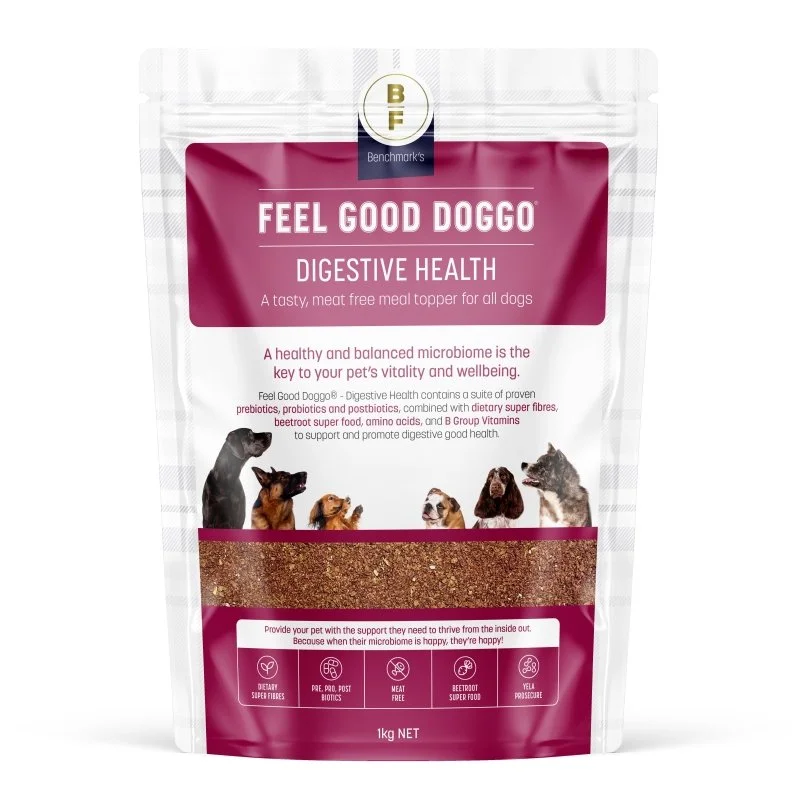 - Custom pet birthday cakeFeel Good Doggo Digestive Health Meal Topper Dog Supplement