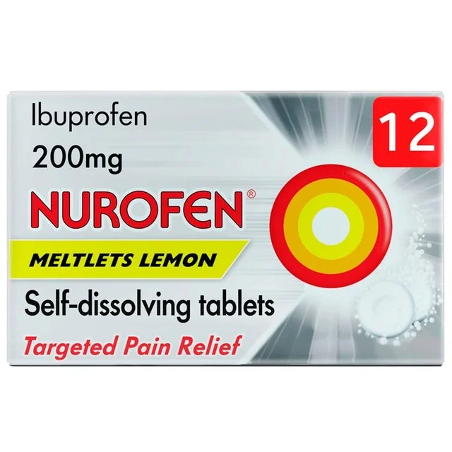 - Postoperative pet anti-licking Elizabethan collarNurofen Targeted Pain Relief Ibuprofen Lemon Meltlets   12 per pack