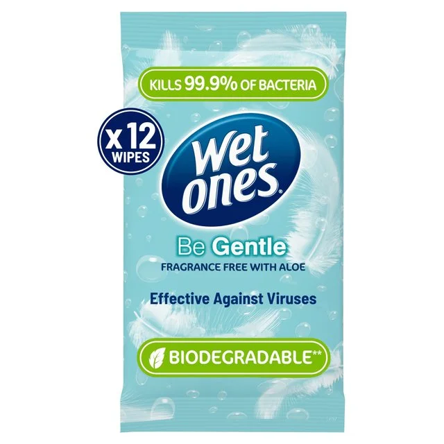 ---Wet Ones Be Gentle Biodegradeable Antibacterial Wipes