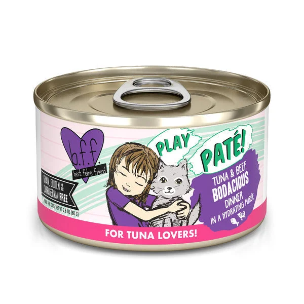    - Cat food for picky eaters  Weruva B.F.F. PLAY PATÉ! Bodacious Tuna & Beef Dinner in a Hydrating Purée Cat Food (5.5 oz - 8pk)