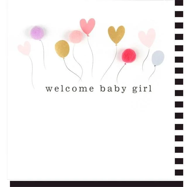 - Automatic temperature adjustment cat bedBalloons Welcome New Baby Girl Card