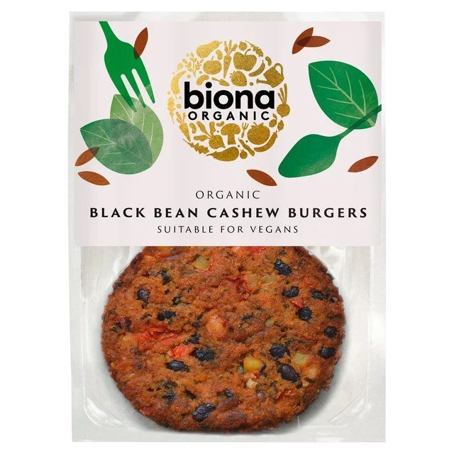 - Rabbit grass rack to prevent waste food boxBiona Organic Black Bean Cashew Nut Burgers   160g