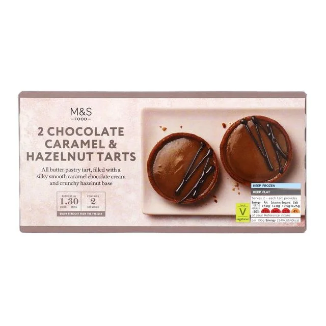 - Cat anti-jump window safety netM&S 2 Chocolate Caramel & Hazelnut Tarts Frozen   150g