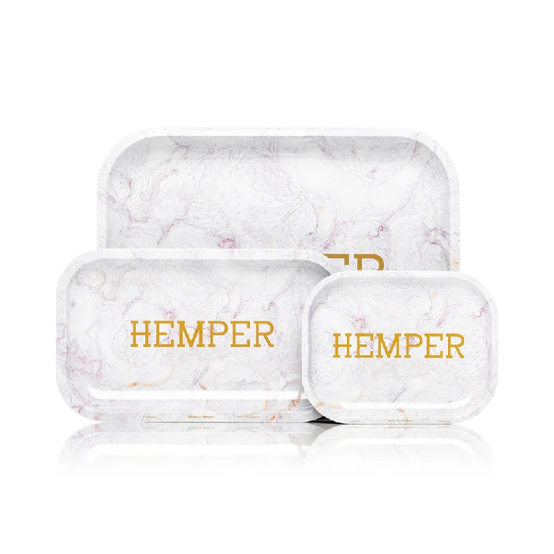 - Pet fence foldable indoorHEMPER  - Luxe Marble Pink/White Rolling Tray