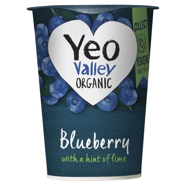 ---Yeo Valley Organic Blueberry Yoghurt with a Hint of Lime    450g