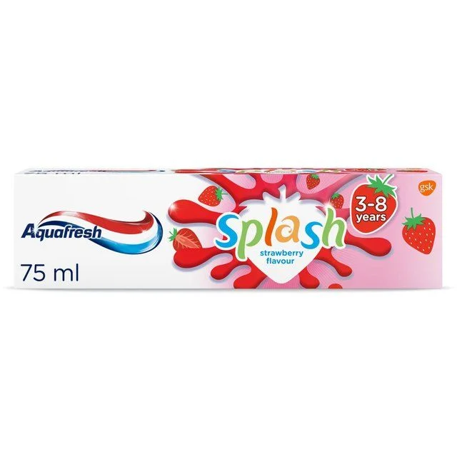 ---Aquafresh Kids Toothpaste Splash Age 3-8 Strawberry & Mint   75ml