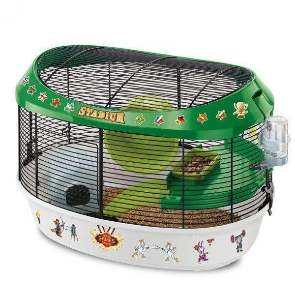 3. **Cat backpack space capsule**Ferplast Stadium Hamster cage with coloured stickers